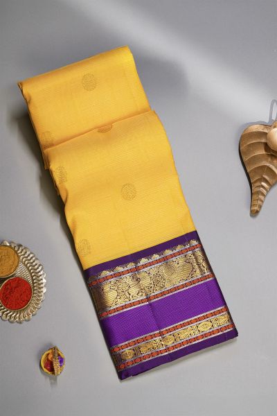 Deep Purple Kancheepuram Saree